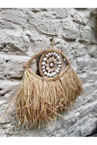 Hasır Doğal Deniz Kabuklu Rafya Göz Model