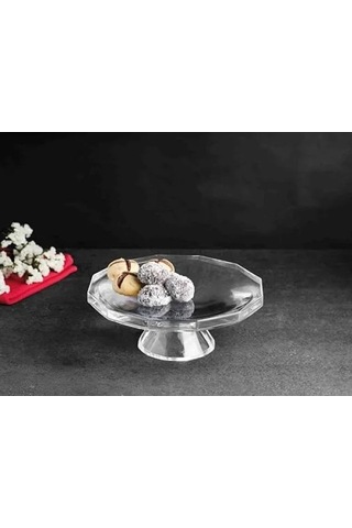 Şık Damla Desenli Torte Pasta Tabağı 124-Pembe