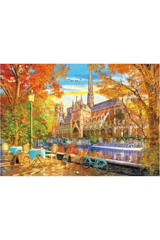 Educa 1000 Parçalık Sonbaharda Notre Dame Manzarası Puzzle - 19936