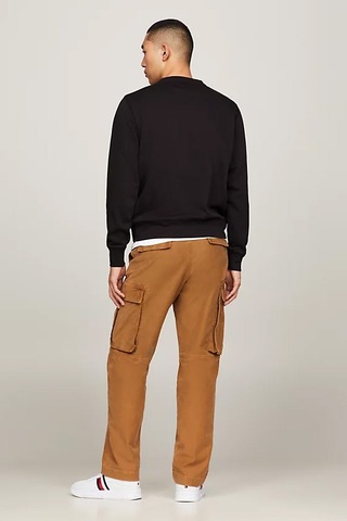 Erkek Logo Nakışlı V Yaka Sweatshirt - Siyah Triple Black