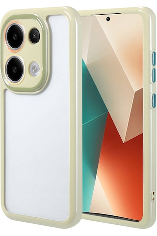 Ekılıf - Xiaomi Redmi Note 13 4g Uyumlu Kılıf Kamera Korumalı Renkli Kenar Ve Çerçeve Tasarımlı Vitamin Kapak - Mürdüm