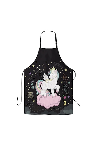Önlük, Kadınlar İçin Ayarlanabilir Boyunlu Önlük, Ev İçin Uygun Pop Art Tek Boynuzlu Atlar Uzay Elemanları, Diğer