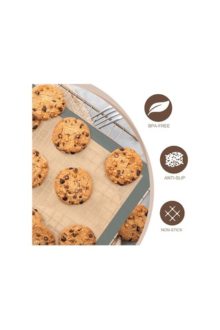 Maoyaya Silikon Pişirme Matı, 3'lü Paket Yapışmaz Fırın Paspası, Kurabiye Makarna Ekmek İçin Diğer