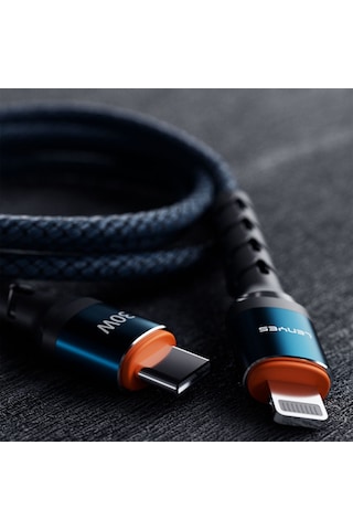 Lenyes Lc515 Type-c To Lightning Pd Kablo Hızlı Şarj Özellikli Data Ve Şarj Kablosu 30w 1m Mavi