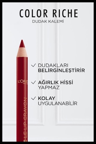 L'oréal Paris Color Riche Dudak Kalemi - 1990 Le Bordeaux 3600524189648-10847 Diğer