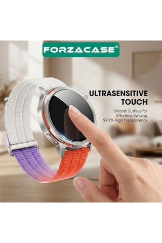 Forzacase Huawei Watch Gt Runner 2 Uyumlu Çerçeveli Tam Kaplayan 3d Pet Ekran Koruyucu Film - Fc016