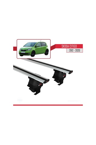 Skoda Citigo 2012-2020 Arası İle Uyumlu Ace-4 Ara Atkı Tavan Barı Gri