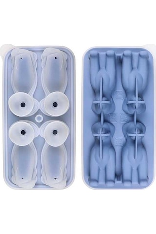 Besthome1 4 Adet Labrador Şekilli Buz Kalıbı - Renkli, Eğlenceli Kokteyl Buzlar Çok Renkli