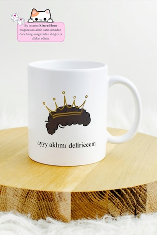 Prens Replik Baskılı Kupa Bardak - Ayyy Aklımı Delireecem Beyaz