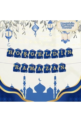 "hoş Geldin Ramazan" Dekorlu Süsü, Ramazan Süsleri, Ramazan Tavan Süsü Ürünleri Ramazan Süsleri, Sahur İftar