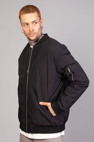 Siyah Regular Fit /krinkıl Kumaş İçi Kapitone Pilot Erkek Cek... Siyah