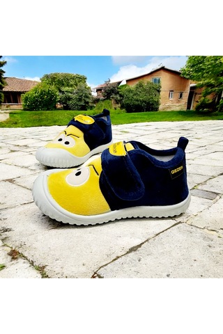 Yumuşacık Cırtlı Ortopedik Eğlenceli Göz Kreş,anaokuku,ev Pandufu Sarı - Beyaz - Lacivert