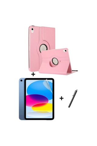 Apple İpad 10.9 2022 10.nesil A2757 Uyumlu 360 Derece Dönerli Stand Olabilen İpad Kılıfı Kapaklı Kılıf