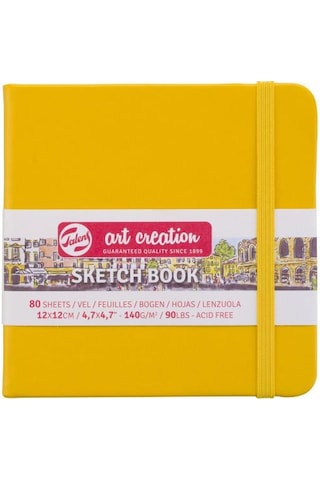 Art creation Sketch Book Eskiz Bloğu 12x12 140gr 80 Yaprak SARI