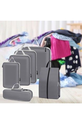 Suntek 6x Bagaj Düzenleyici Torbalar Seyahat Essentials Gri Gri Diğer