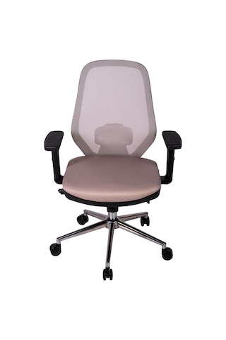 Ofisbazaar Dali Fileli Çalışma Koltuğu Ergonomik Şef Ve Toplantı Koltuğu Gri Gri