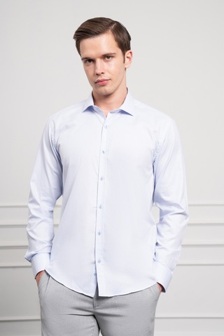 Morven Erkek A. Mavi Pamuk Trend Slim Fit İtalyan Yaka Gömlek 25mc004039311 A. Mavi A. Mavi