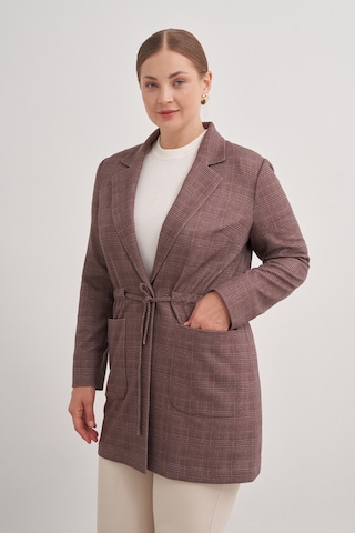 Aker 24aw22617112 Büyük Beden Hırka 24aw22617112 007 Kahverengi Kahverengi