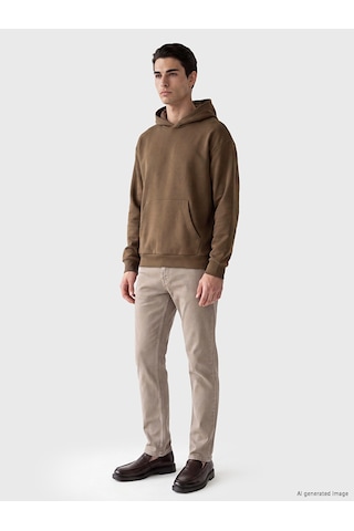 LC Waikiki Lc Waıkıkı Bej Kanguru Cepli Erkek Hoodie