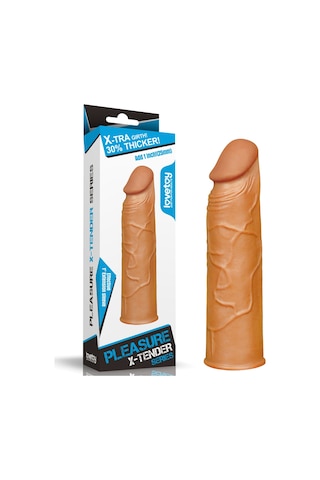 Hızlı Express Pleasure X-Tender 3 Cm Dolgulu Realistik Uzatmalı Penis Kılıfı 17 CM