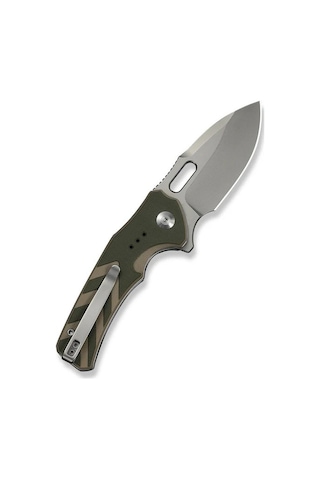 Civivi Vexron Milled Green & Tan G10 Handle Stonewashed 14c28n Blade Kamp Çakı Yeşil