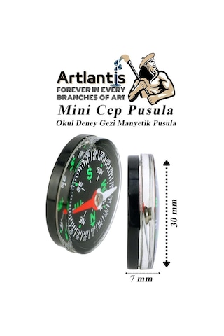 Mini Pusula 1 Adet Küçük Pusula Okul Deney Gezi Cep Pusulası Manyetik Pusula 7x30 Mm Plastik Öğrenci