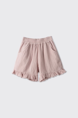Panço Kız Çocuk Yumuşak Dokulu Müslin Şort Mavi Pembe