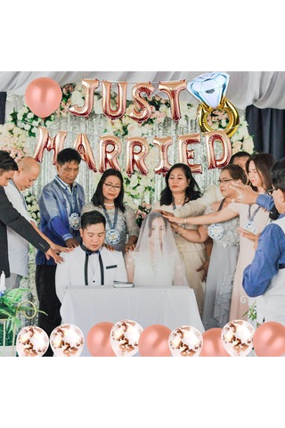 Yunboo 24'lü Pembe Ve Altın Alüminyum Folyo Balon Seti - Düğün, Parti Ve Özel Anlar İçin Dekorasyon