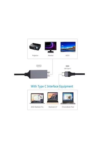 4330 Usb Type C 3.1 To Hdmi Çevirici Dönüştürücü Tv Bağlama Kablosu 4k