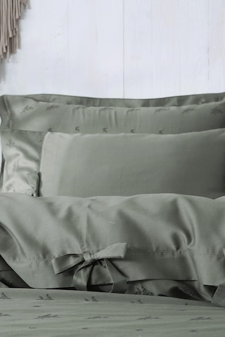 Ecocotton Carmen Battal Boy Nevresim Takımı %100 Organik Pamuk Sa Yeşil