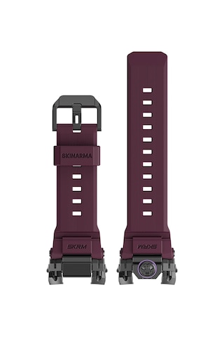 Apple Watch Uyumlu Ultra 49mm Skinarma Talon Serisi Suya Dayanıklı Silikon Kordon Bordo