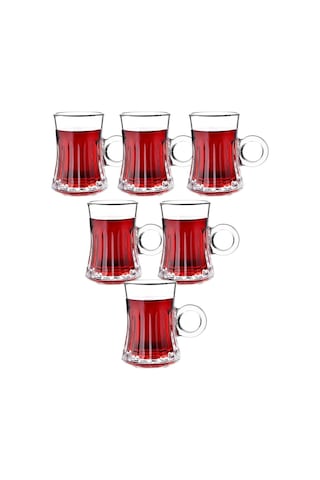 Perotti Giancarlo 11873 Kulplu Çay Bardağı 6'lı Şeffaf