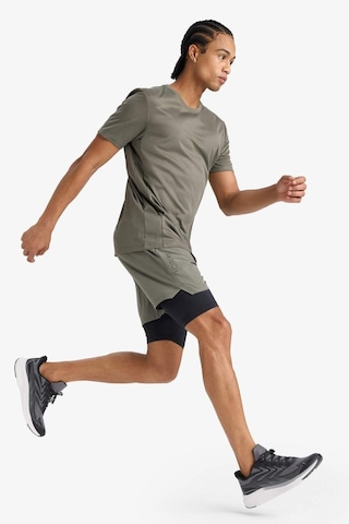 Defacto Defactofit Slim Fit Dar Kesim Sporcu İçi Taytlı Dokuma Şort F0010ax25aukh398 Haki