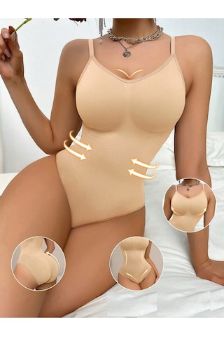 Mistirik Mamey Model Örme Kumaş Toparlayıcı Çıtçıtlı Body Ten Renk Zıbın 4 Ten