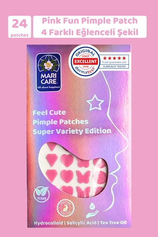 Mari Care Feel Cute Pimple Patches Super Variety Edition Pembe 24 Adet