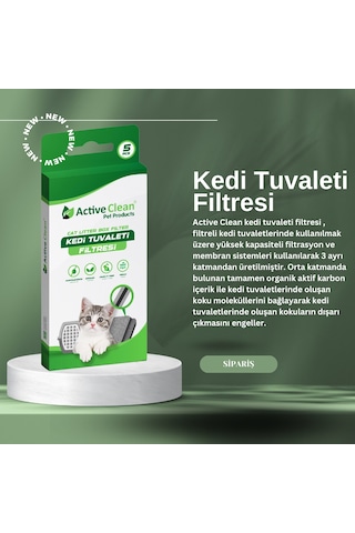 Active Clean Kedi Tuvaleti Filtresi 5 Adet