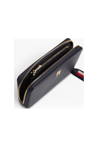 Tommy Hilfiger Th Logotape Compact Zıp Around Kadın Mavi Cüzdan - Aw0aw18699