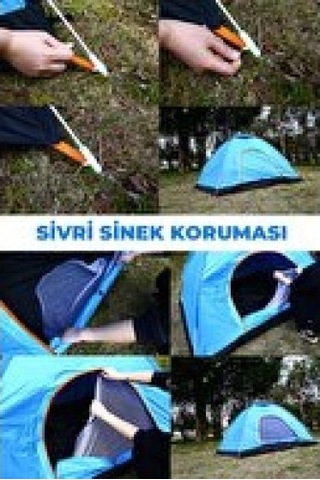 Dodes Otomatik Havada Açılan Su Geçirmez Çadır 4 Kişilik Çok Renkli