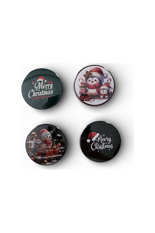 Yılbaşı Buzdolabı Magnet Seti No: 2 4 Adet Magnet