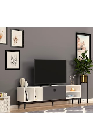 Sole Tv Ünitesi Beyaz Antrasit