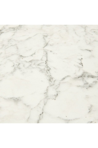 Mermer Desenli Oval Model Sehpa Gri 70x47x42 Cm Atlantik Çam