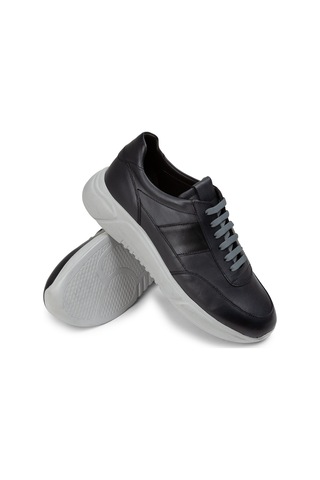 Deery Hakiki Deri Gri Erkek Sneaker Ayakkabı - 01963Mgrıe02 Gri