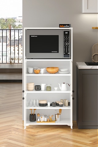 Ae-2065 Nergis Beyaz Çok Amaçlı Mutfak Dolabı&banyo Dolabı, 4 Kap