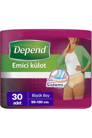 Depend Emici Külot Kadın Hasta Bezi L 30'lu