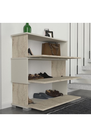 Dekorister Napolyon Ayakkabılık Kumtaşı - Traverten Beyaz