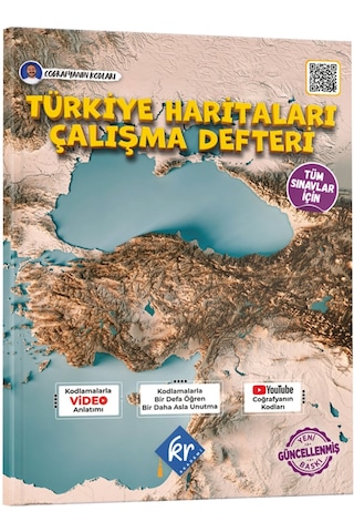 Coğrafyanın Kodları Türkiye Haritaları Çalışma Defteri - Kr Akademi Yayınları