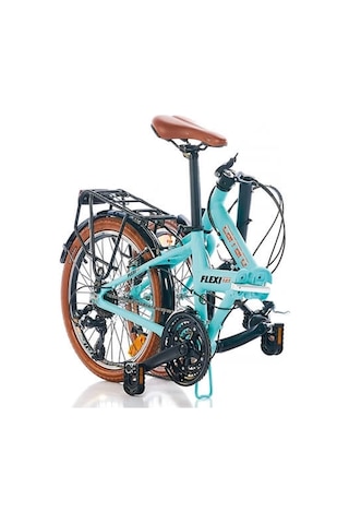Carraro Flexi 121 20 Jant 21 Vites 35 Cm V Fren Katlanır Bisiklet Mat Turkuaz Siyah Bakır