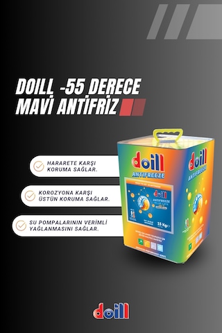 -55 / -56 Derece Hazır Karışım 15 Kg Litre Mavi Antifriz - G11 Üretim Yılı:2025 Mavi