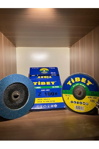 Flap Zımpara Disk 180X22 100 Kum Zirkonyum İnox 10 Adet Fiyatıdır