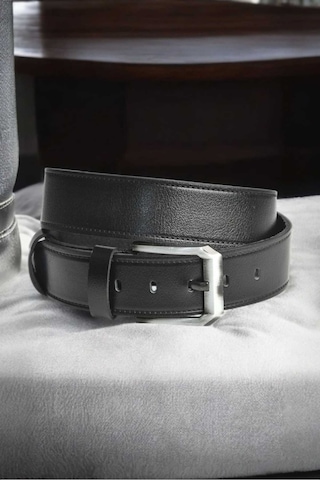 Deepsea Erkek Siyah %100 Hakiki Deri Spor Kot Kemeri 4,5 Cm Kot Ve Kanvas Pantolonlara Uygun Kemer 2402633 Siyah